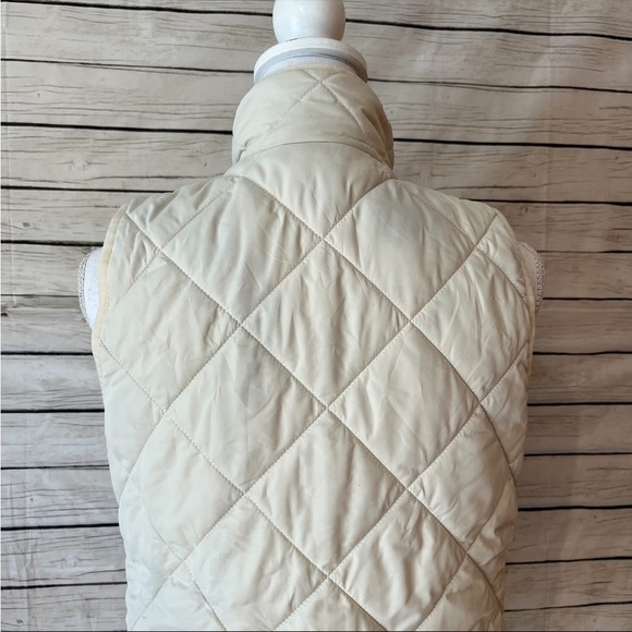 J. Crew Mercantile White/Cream Puffer Vest Size X-Small - Picture 5 of 12